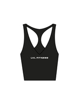 The Racer Tank - Black - LVL - Center Chest & Center Back - Printed - White