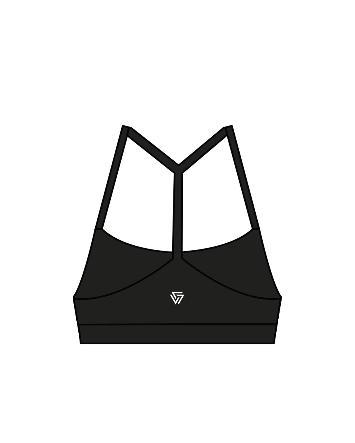 The Basic Bra - Black - LVL - Center Chest & Center Back - Printed - White