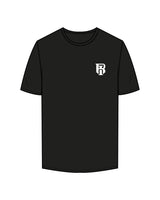 The Mens Tee - Black - IR Fit - Left Chest & Back Round - Printed - White