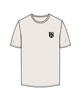 The Mens Tee - Bone - IR Fit - Left Chest & Back Round - Printed - Black