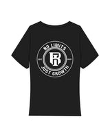 The Baby Tee - Black - IR Fit - Left Chest & Back Round - Printed - White