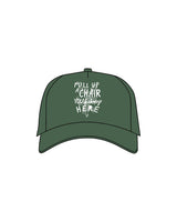 The Trucker Hat - Evergreen - The Supper Club -  Center Crown Stacked Chairs - Embroidered - Full Colored