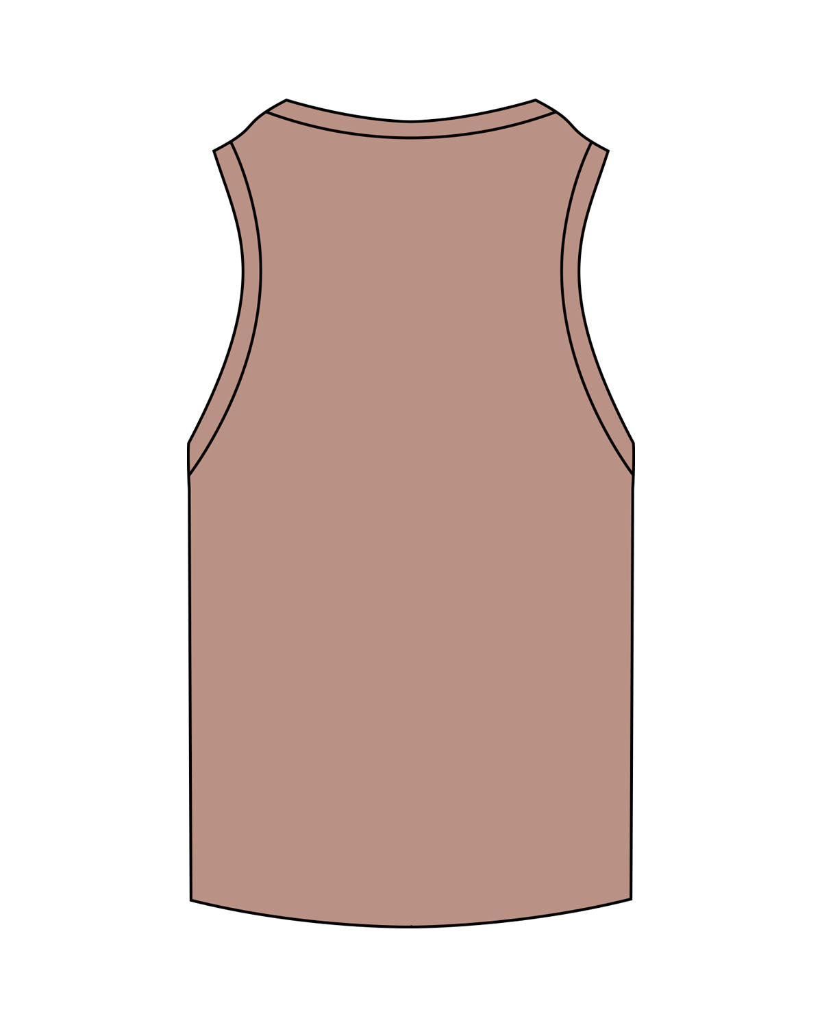 The Ribbed Full Length Tank - Clay - Vida Pilates - Center Chest - Embroidered - Black