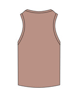 The Ribbed Full Length Tank - Clay - Vida Pilates - Center Chest - Embroidered - Black