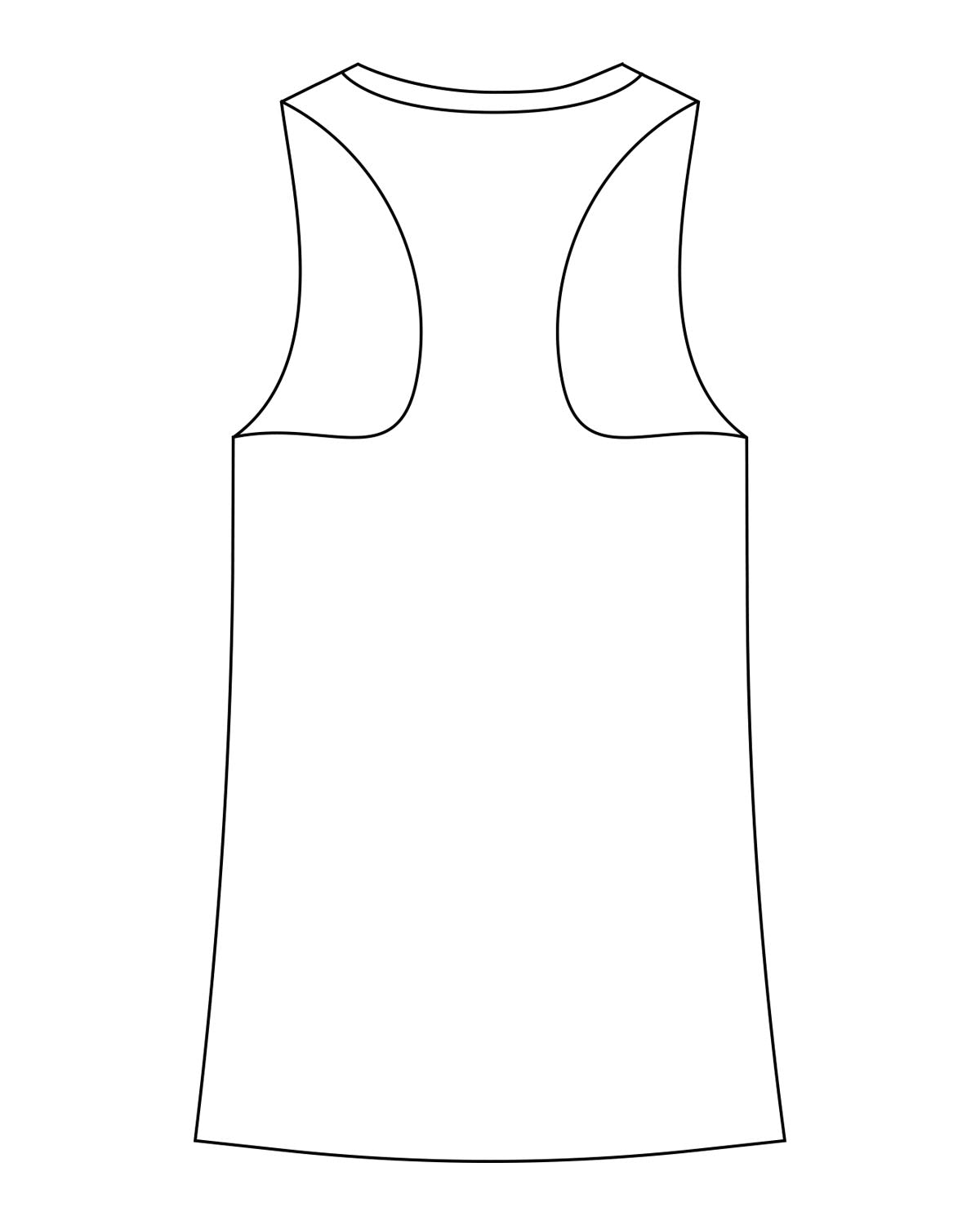 The Womens Full Length Tank - White - UCSD Dance - Center Chest Stacked - Printed - Navy