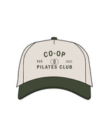 The Canvas Cap - Natural / Forest - Co-Op Pilates - Center Crown Stacked - Printed - Forest