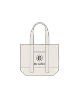 The Contrast Tote Bag - Natural / Natural - 513 Coffee - Center Body Stacked - Printed - Black