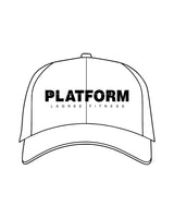 The Dad Hat - White - Platform - Front Center Stacked - Black