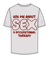 The Mens Tee - Bone  - Institute 4 Sex & Occupational -  Left Chest & Full Back - Red - 8B2824
