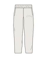The Mens Straight Leg Sweatpants - Bone - TEAM ETHOS - Left Leg Arc - Tone on Tone