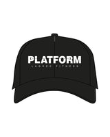 The Dad Hat - Black - Platform - Front Center Stacked - White