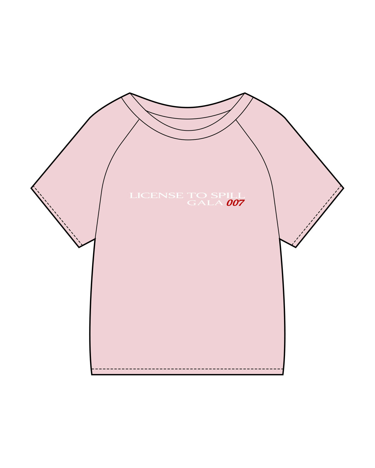 The Kids Tee - Pink - LA JOLLA PCP - Center Chest Stacked - Printed - Full Color
