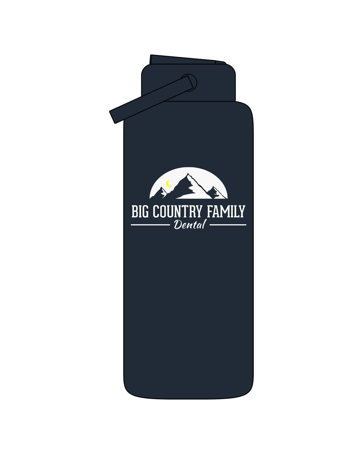 The Wide Mouth Water Bottle - Navy - BCFD - Center Body - Printed - Full Color