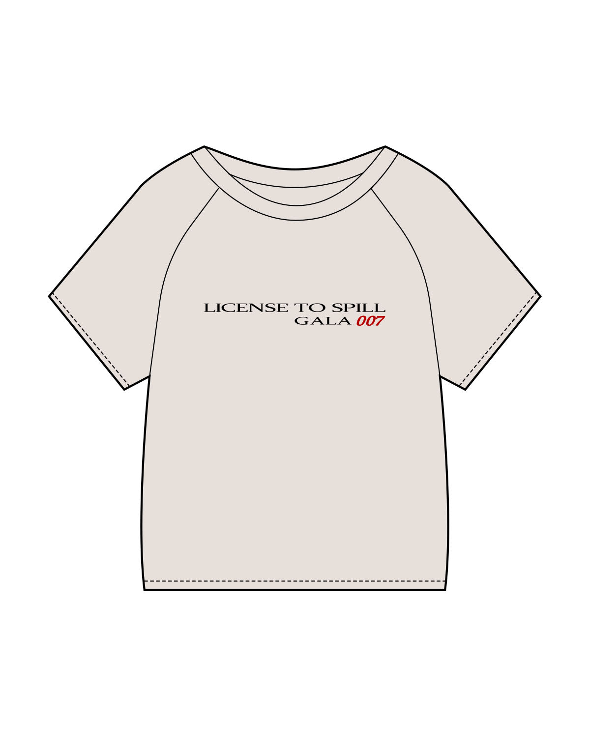 The Kids Tee - Bone - LA JOLLA PCP - Center Chest Stacked - Printed - Full Color