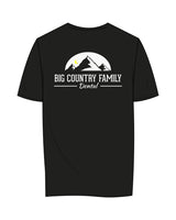 The Womens V Neck Tee - Black - BCFD - Back Stacked - Printed - Full Color