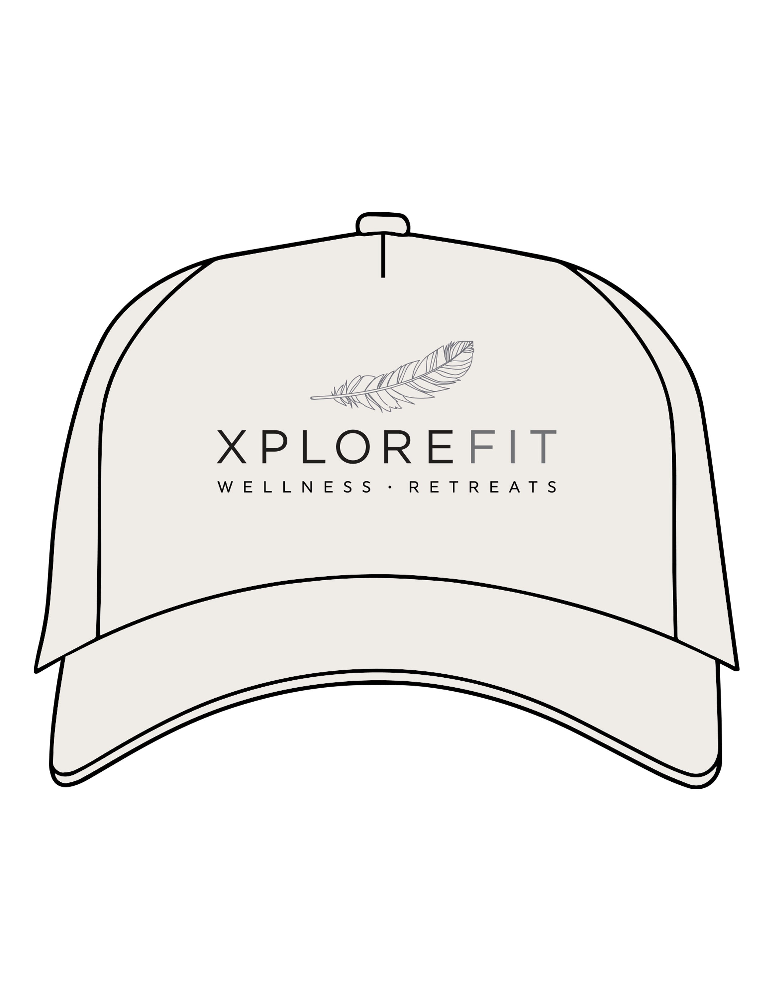 The Canvas Cap - Bone - XPLOREFIT - Center Crown Stacked - Printed - Full Color
