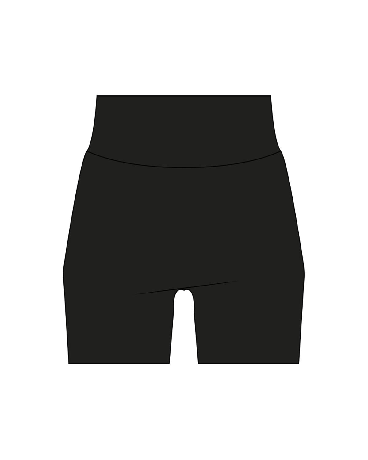 The Basic Short - Black - UCSD Dance - Back Center Waist - Printed - Full Color
