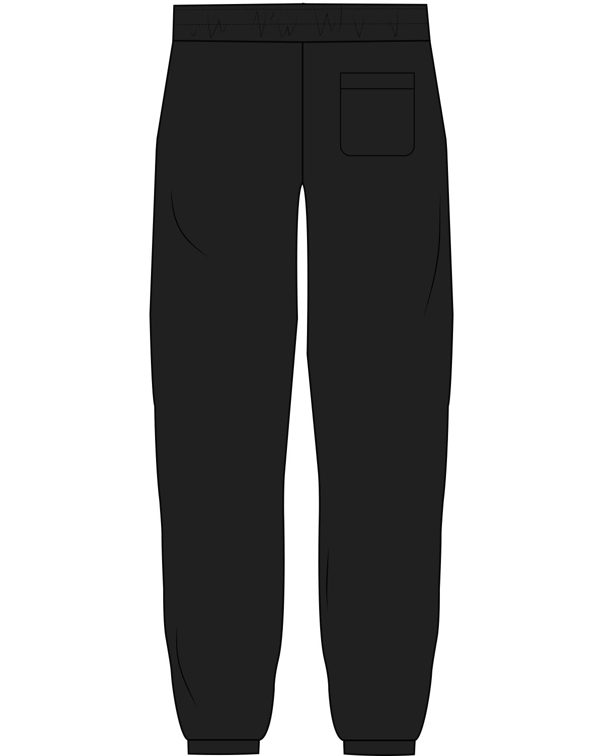 The Womens Sweatpants - Black - Sweatset - Left Leg Stacked - Printed - Beige