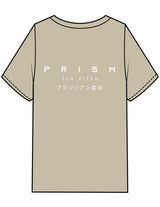 The Mens Heavyweight Tee - Washed Eucalyptus - Prism Jiu Jitsu - Left Chest Stacked & Back Stacked - Printed - White