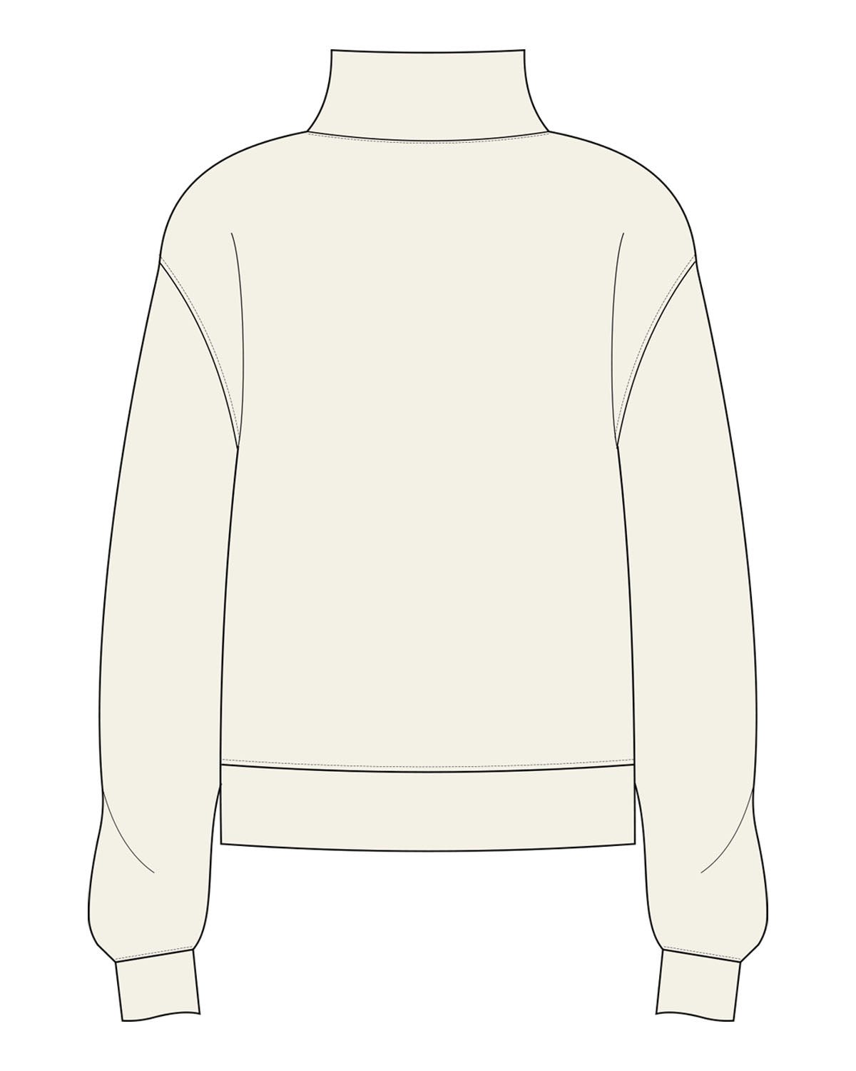 The Womens 1/4 Zip - Off White - BCFD - Left Chest Stacked - Printed - Black