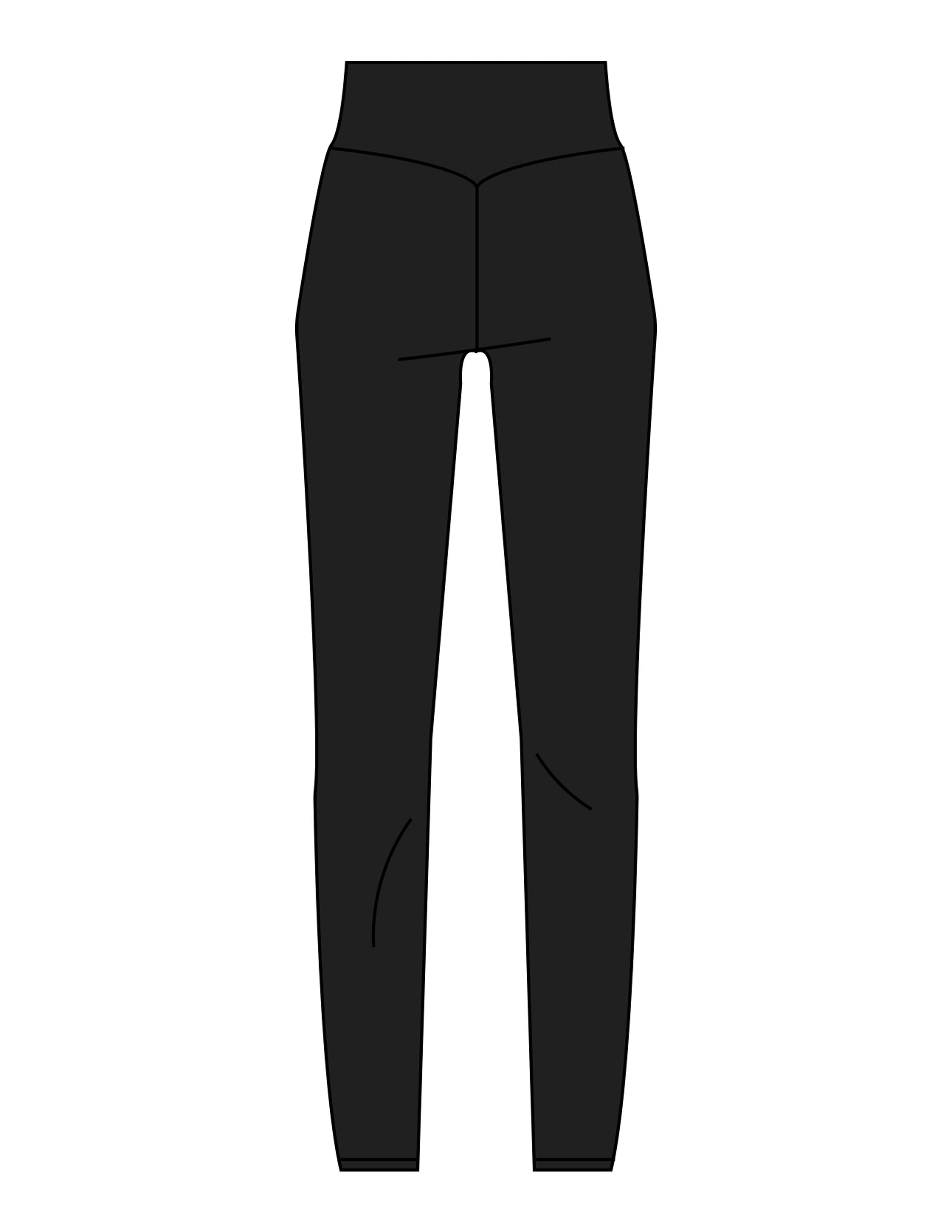 The Basic Legging - Black - XPLOREFIT - Back Left Leg - Printed - White