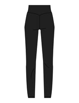 The Basic Legging - Black - XPLOREFIT - Back Left Leg - Printed - White