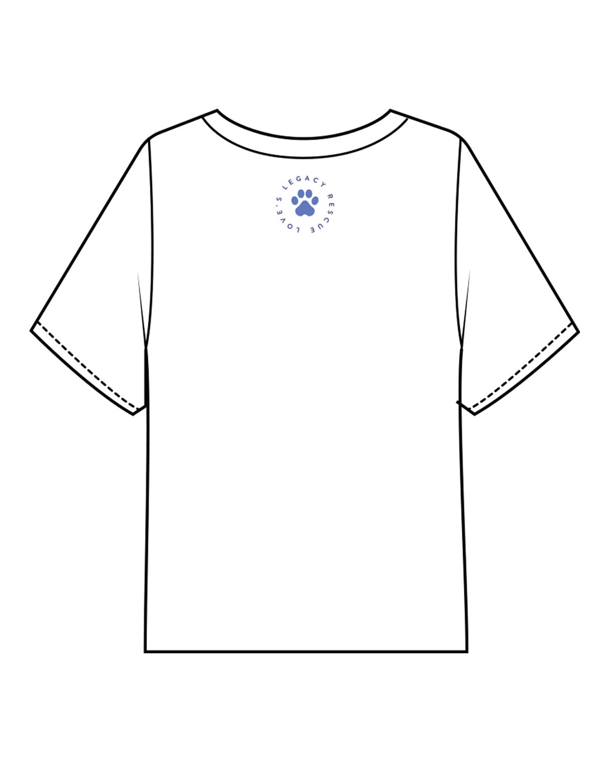 The Midweight Crop Tee - White - LLR - Center Chest - Back Neckline - Prined - Full Color