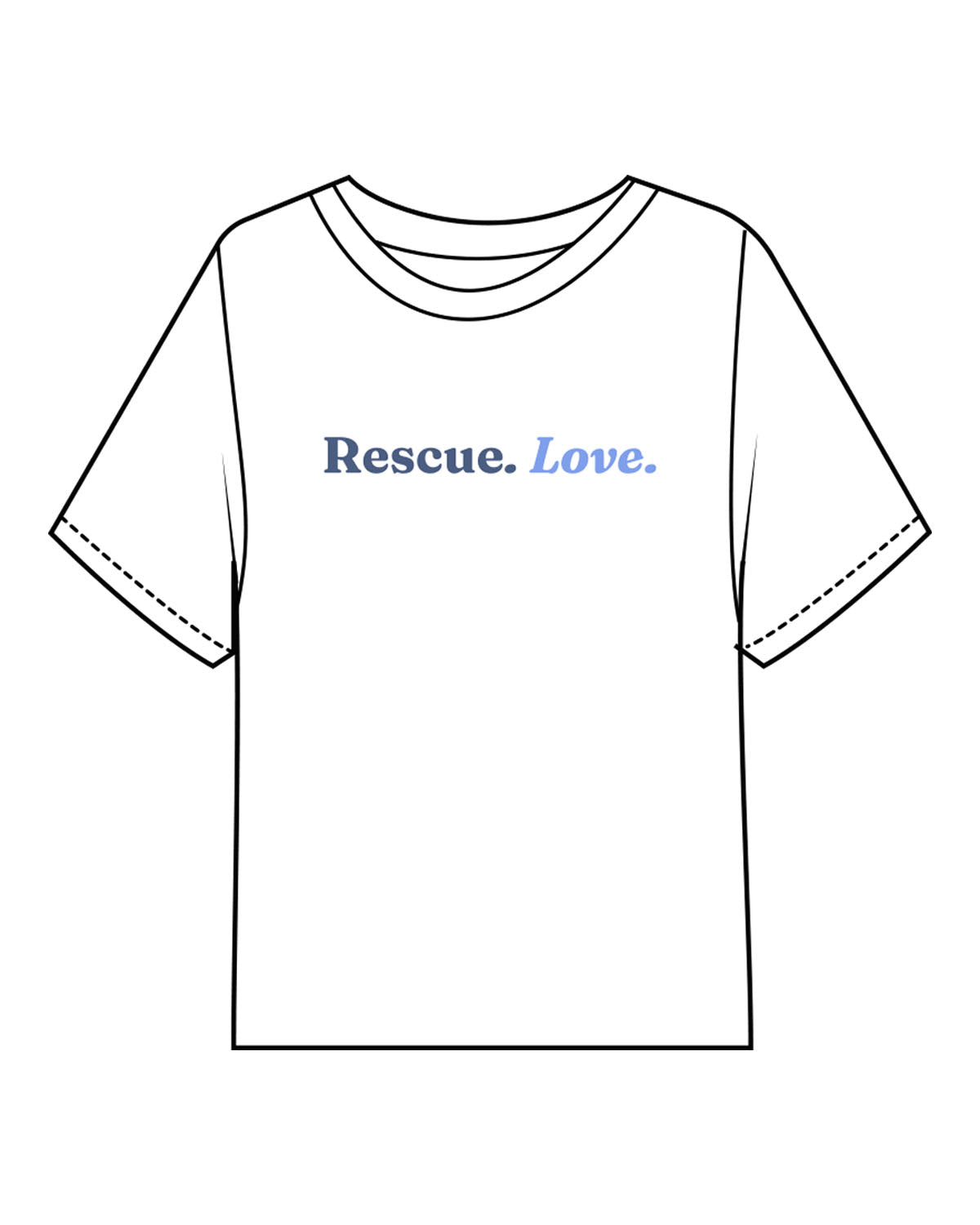The Midweight Crop Tee - White - LLR - Center Chest - Back Neckline - Prined - Full Color