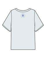 The Midweight Crop Tee - Light Blue - LLR - Center Chest - Back Neckline - Printed - Full Color