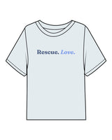 The Midweight Crop Tee - Light Blue - LLR - Center Chest - Back Neckline - Printed - Full Color