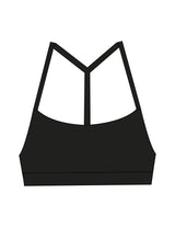 The Basic Bra - Black - XPLOREFIT - Back Stacked - Printed - White