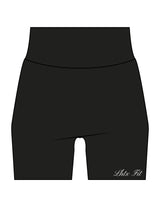 The Basic Short - Black - LHTX Fitness - Left Leg - Printed - White