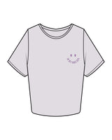 The Crop Tee - Orchid - Core Crown Point - Left Chest & Back - Printed - Purple