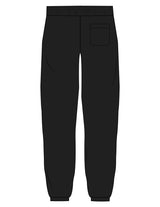 The Womens Sweatpants - Black - LHTX Fitness - Left Leg - EMB - White