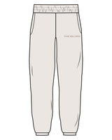 The Womens Sweatpants - Bone - Tone Wellness Studio - Left Leg Pocket - Embroidered - Tone on Tone