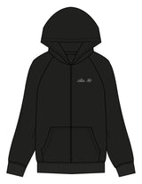 The Womens Zip Hoodie - Black - LHTX Fitness - Left Chest - EMB - White