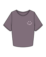 The Crop Tee - Mauve - Core Crown Point - Left Chest & Back - Printed - Pink