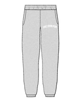The Womens Sweatpants - Heather - Core Crown Point -  Left Leg - Printed - White