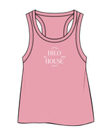 The Crop Tank - Bubblegum - HiLo - Center Chest - White Printed