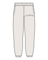 The Womens Sweatpants - Bone - Core Crown Point - Left Leg - Printed - Tone on Tone
