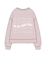 The Recycled Womens Crewneck - Blush - Core Crown Point - Left Chest & Back - Printed - White