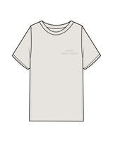 The Mens Heavyweight Tee - Washed Bone - Tone Wellness Studio - Left Chest Stacked & Back - Printed - Tone on Tone