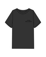The Mens Heavyweight Tee - Washed Black - Tone Wellness Studio - Left Chest Stacked & Back - Printed - Black