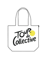 The Zipper Tote Bag - White - Collective Studios - Center - Full Back - Printed - Full Color