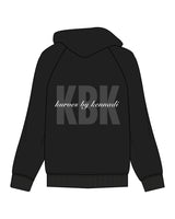 The Womens Hoodie - Black - KBK - Center Chest & Back Center Stacked - Full Color