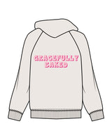The Womens Hoodie - Bone - Gracefully Baked Bread - Left Chest "GB" & Back Stacked - Printed - Full Color