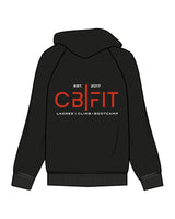 The Mens Zip Hoodie - Black - CB Fit - Left Chest & Back - Printed - Full Color