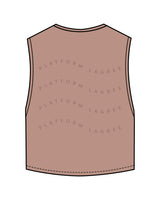 The Crop Muscle Tank - Clay - Platform - Center Chest & Back Stacked - Tone on Tone