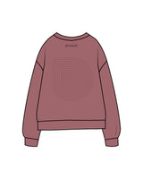 The Midweight Unisex Crewneck - Washed Maroon - Drench - Center Back Logo & Back Neckline - Printed - Tone on Tone
