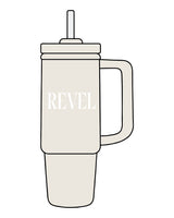 The Tumbler Cup - Off White - Revel Method - Center Body - Printed - White